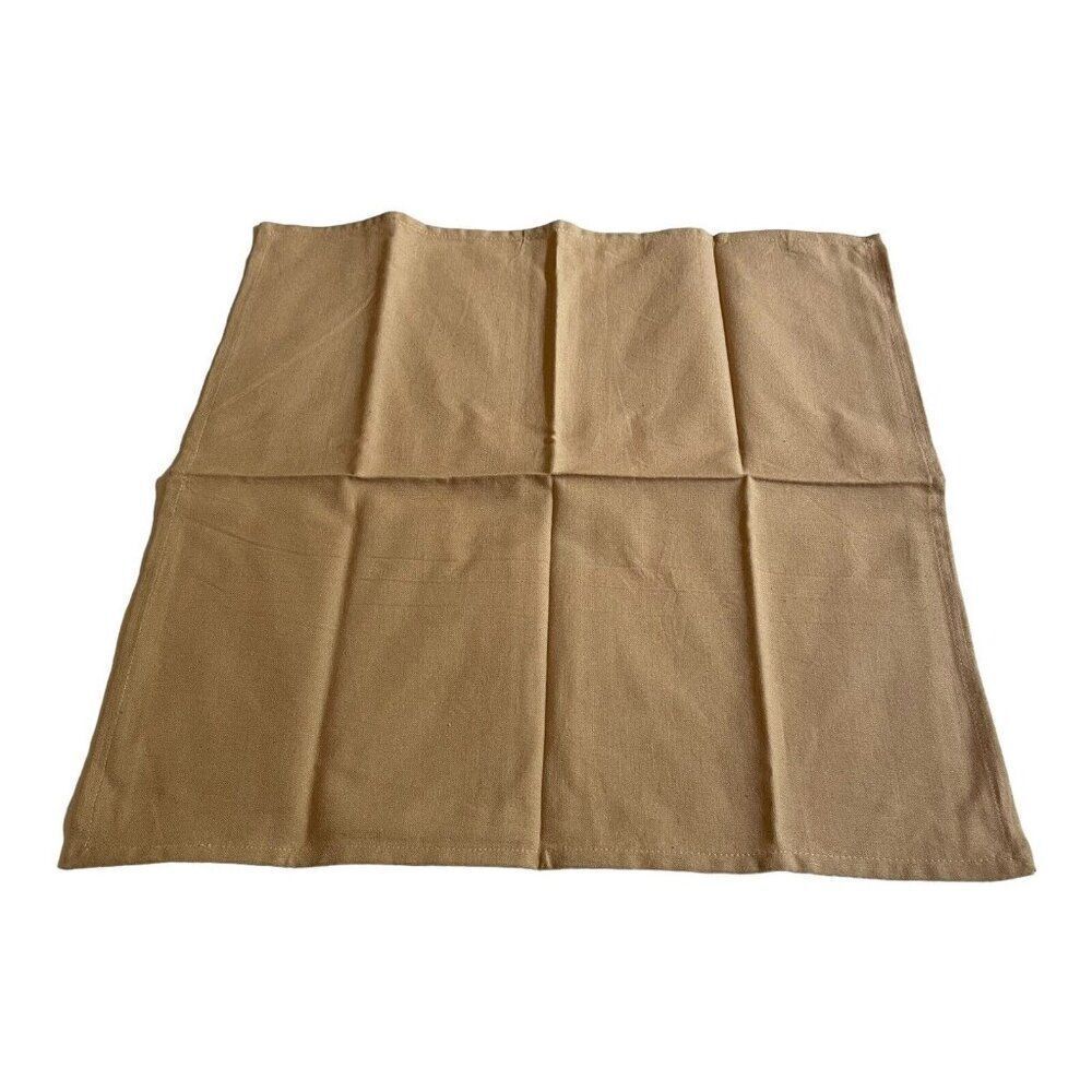 DII Large Light Brown Latte Square 100% Cotton Set Of 2 Dinner Cloth Napkins 20”